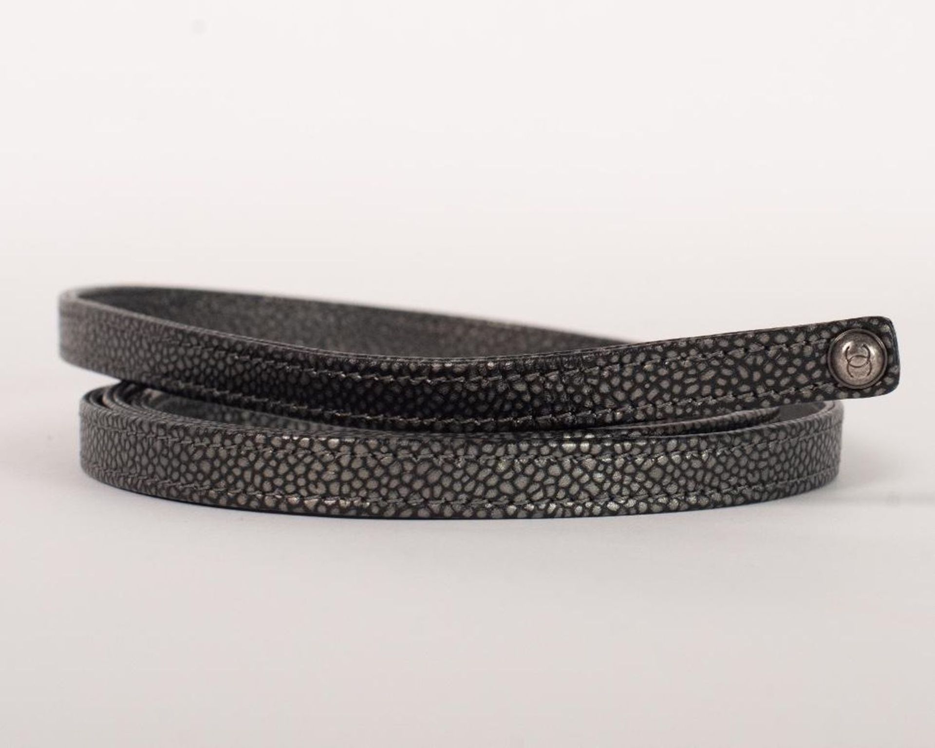 Rare Chanel Gunmetal Caviar Leather Crossbody Bag - Image 12 of 25