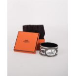 Vintage Hermes Paris Enamel Bangle Bracelet
