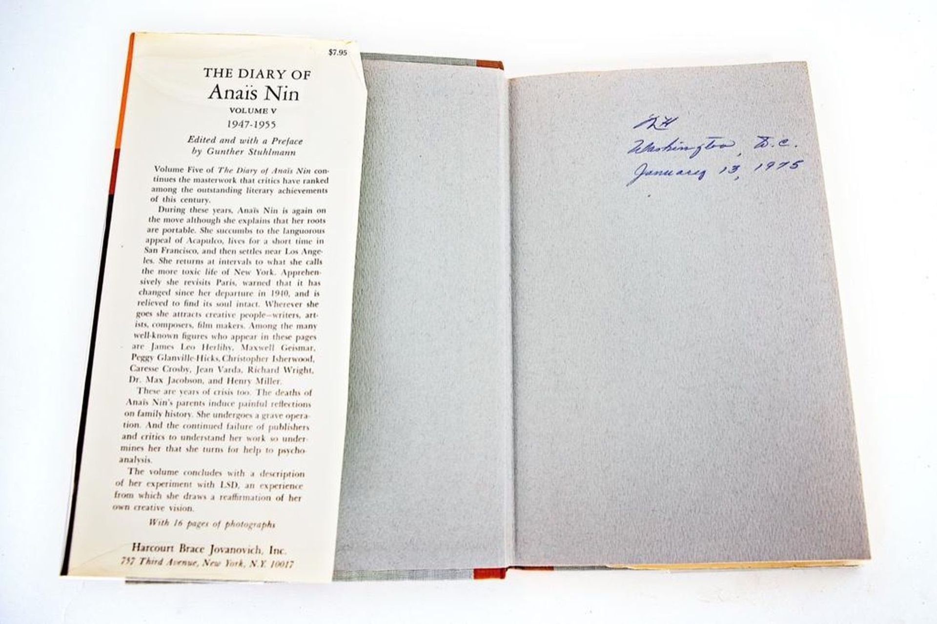 Anais Nin, The Diary of Anais Nin Volume Five- First Edition - Image 3 of 4