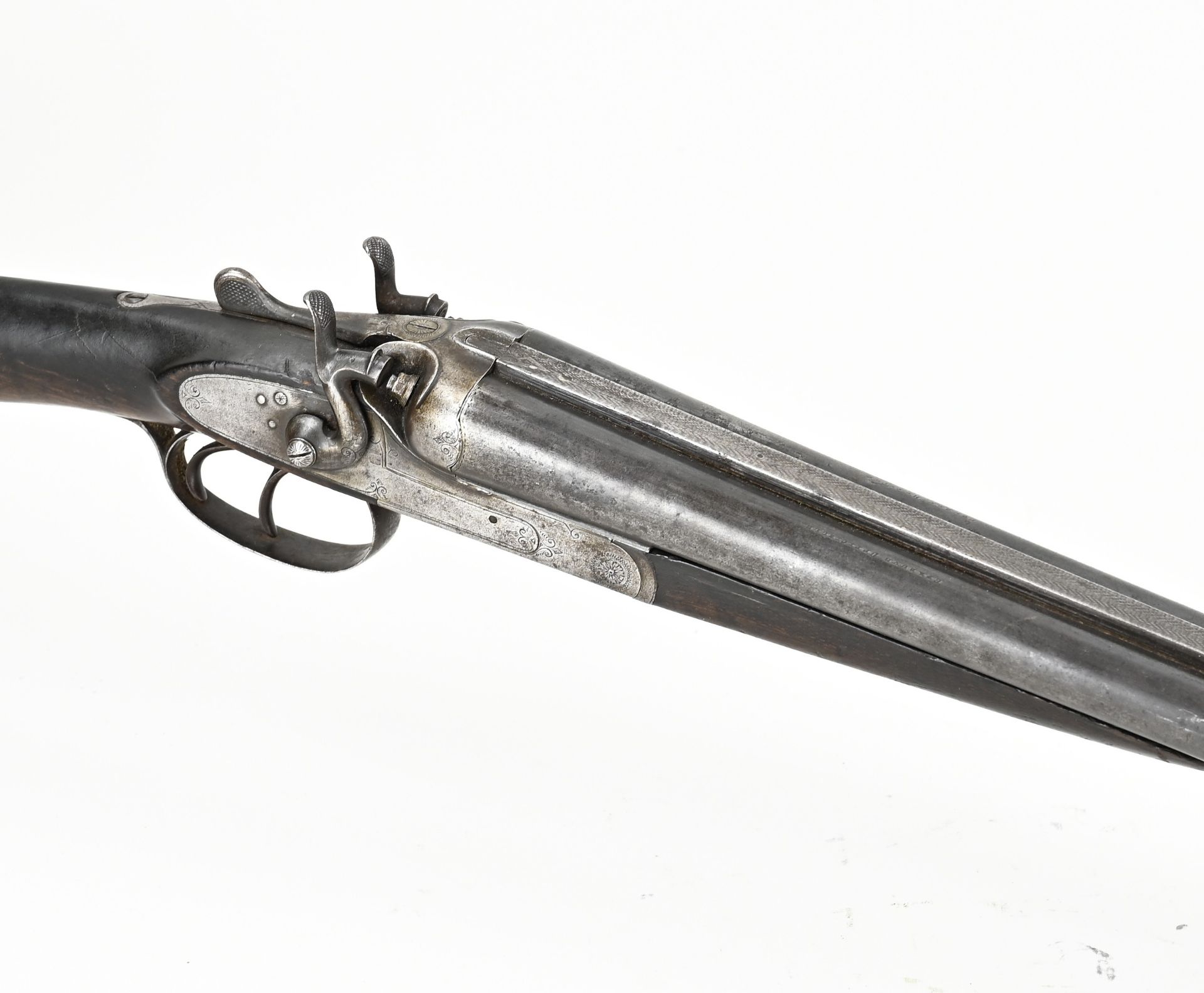 Double-barrelled shotgun, L 111 cm. - Image 2 of 2