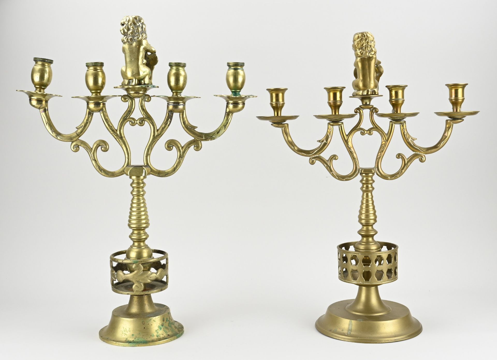 Two Amsterdam candlesticks with city coat of arms - Image 2 of 2