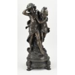 Bronze figure, Boy and girl