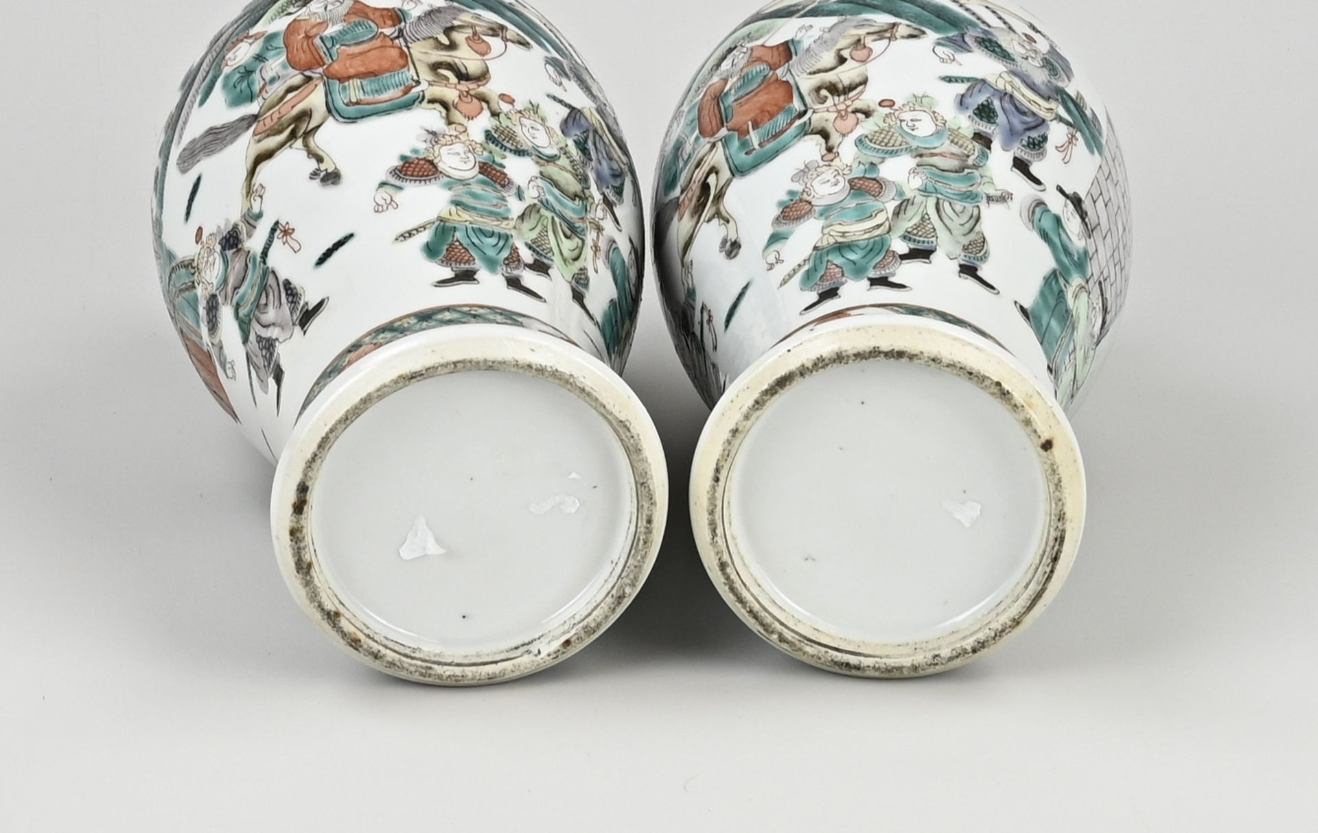 Set of antique Chinese vases, H 33 cm. - Image 2 of 2