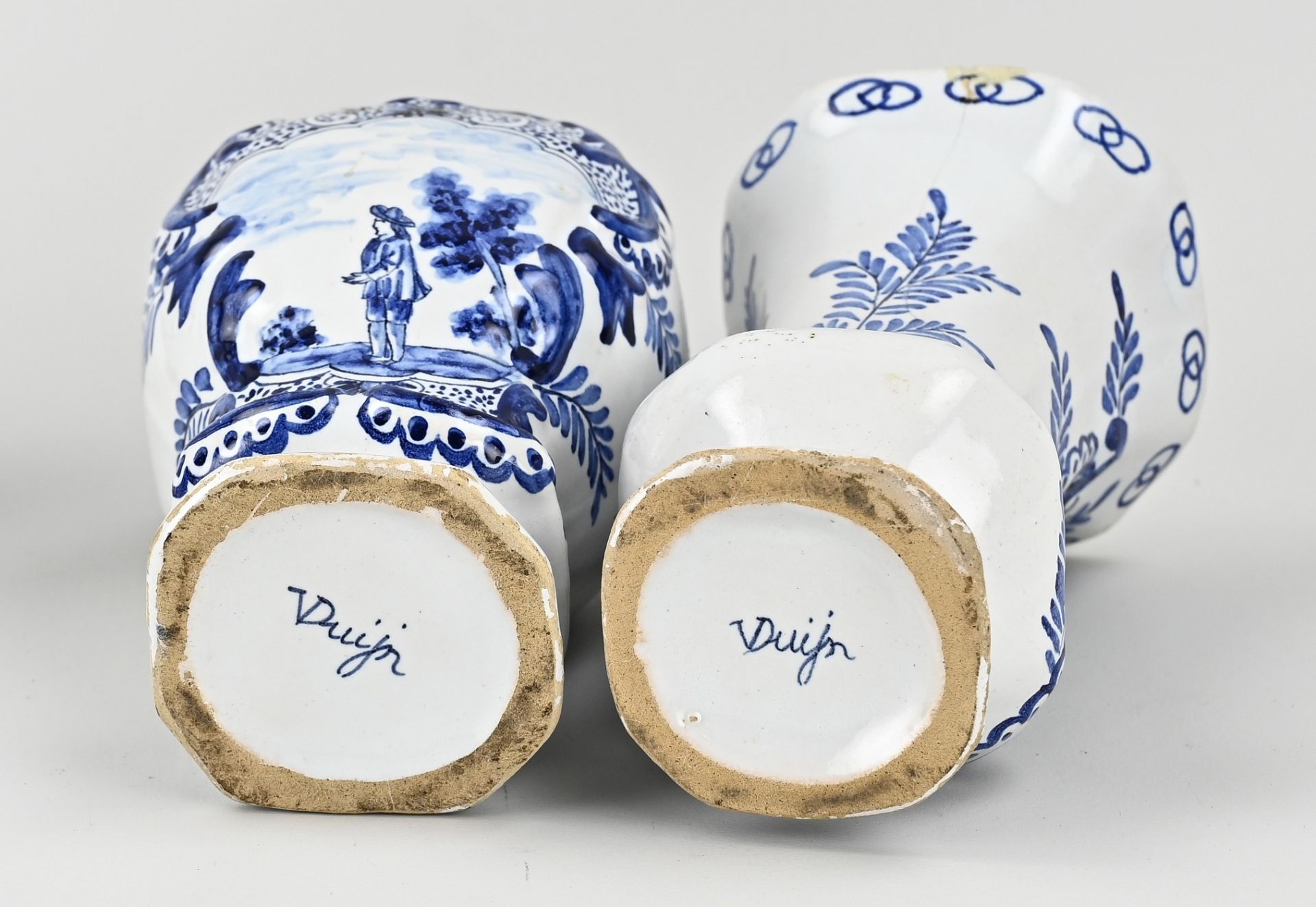 4-piece Delft cabinet set, 1800 - Image 3 of 3