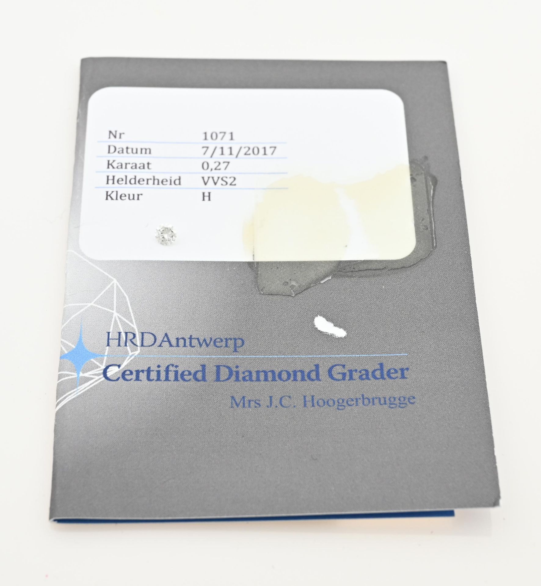 Diamond 0.27 with certificate