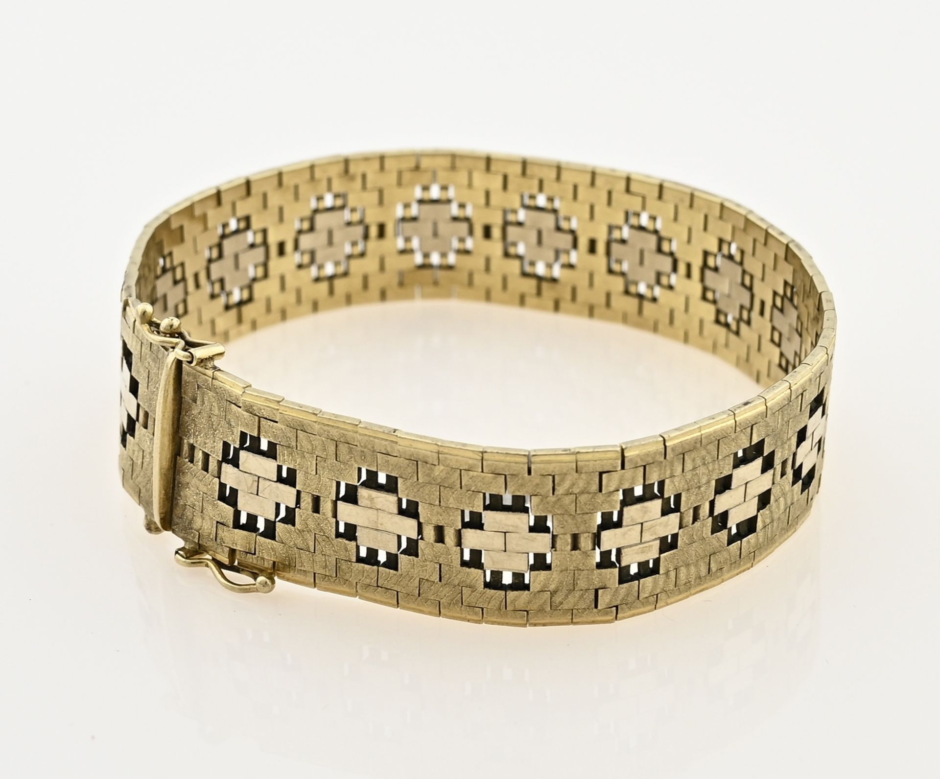 Wide gold bracelet