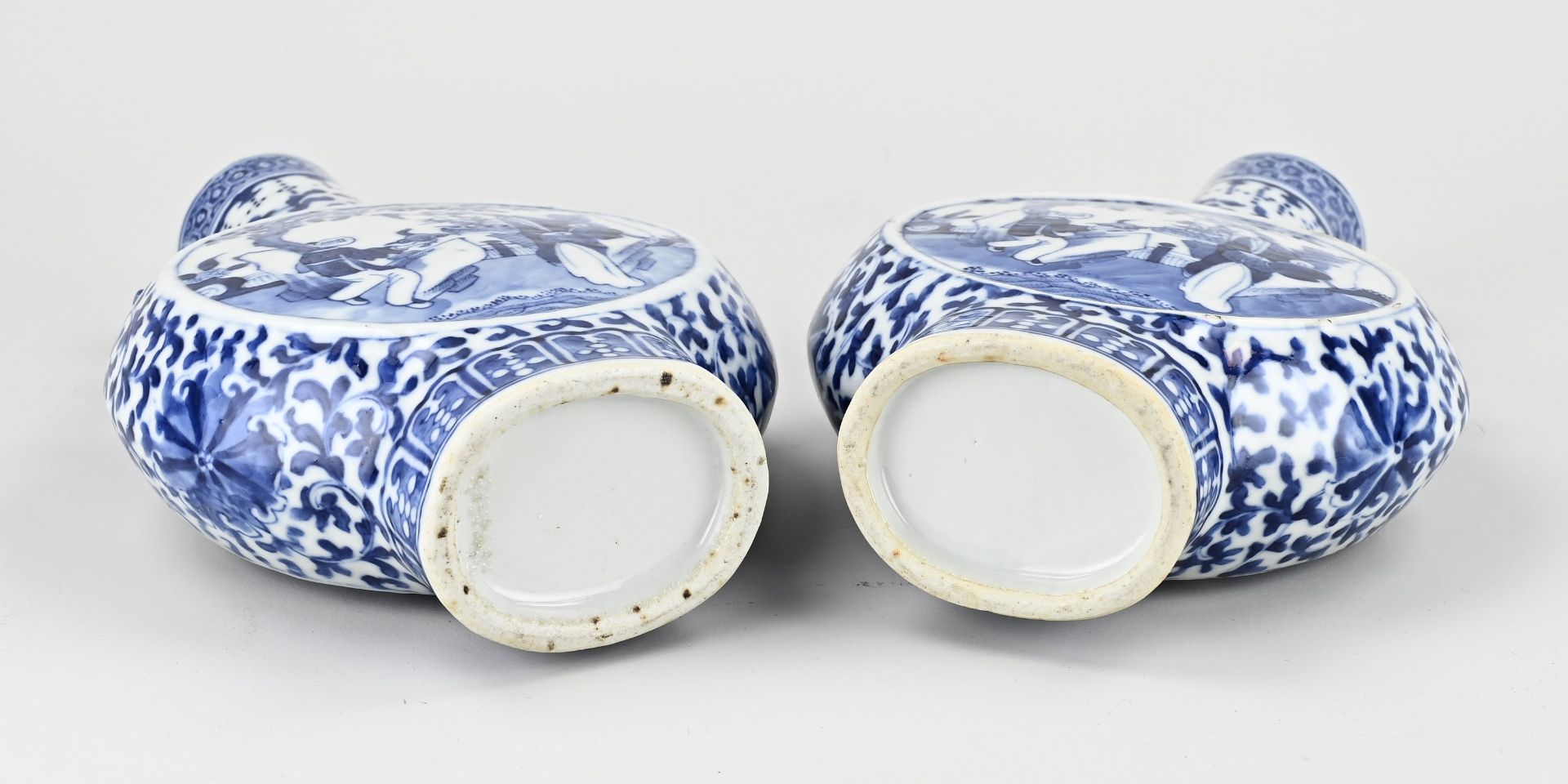 Two Chinese moon vases, H 25.7 cm. - Image 3 of 3