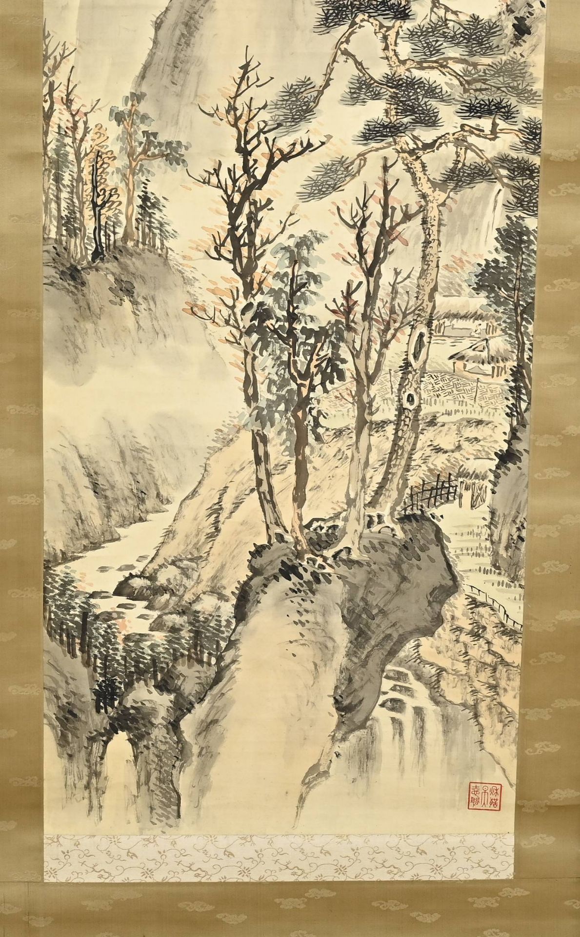 Chinese scroll painting, 123 x 42 cm. - Bild 3 aus 3