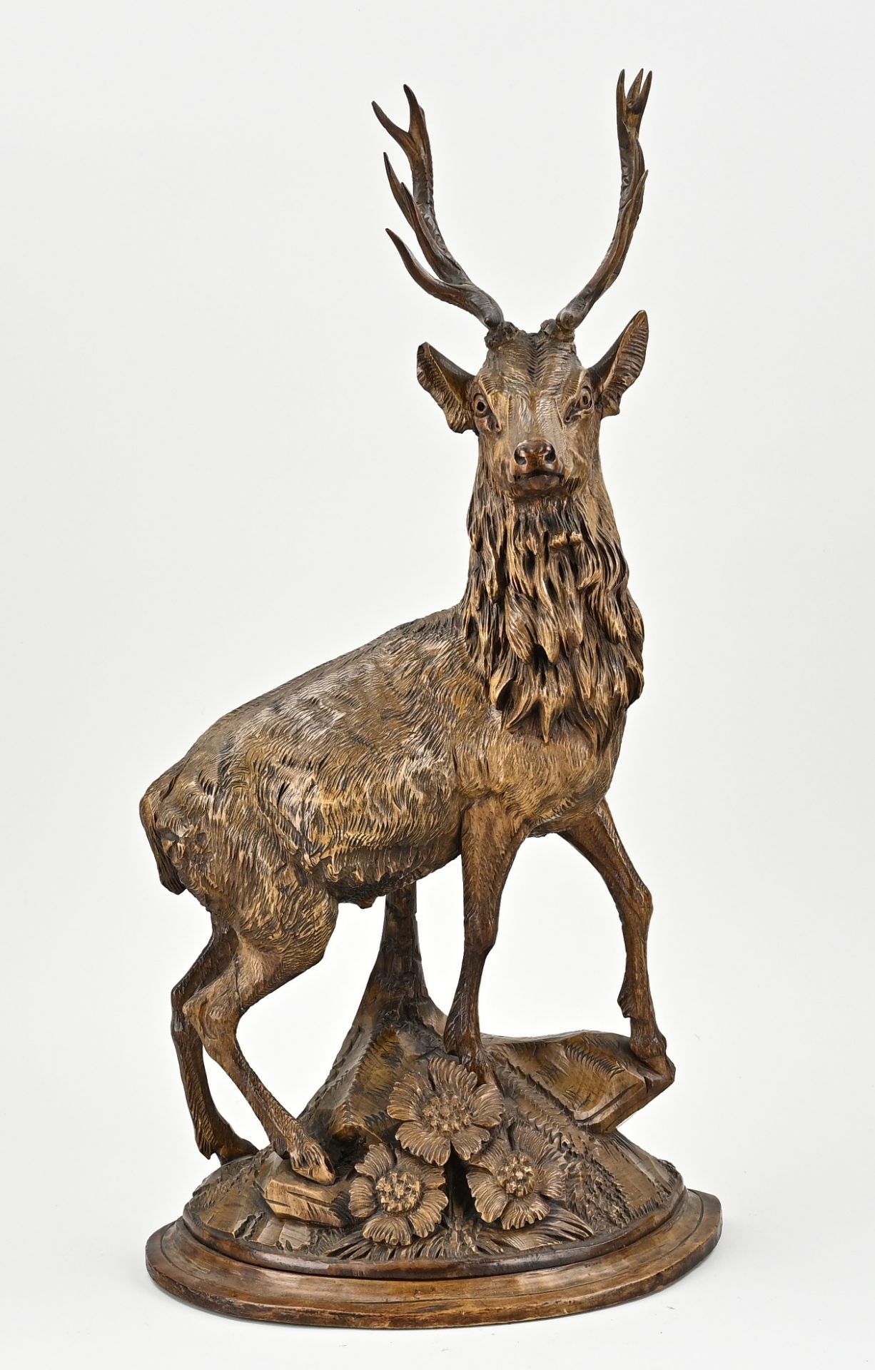 Antique carved Schwarzwalder red deer