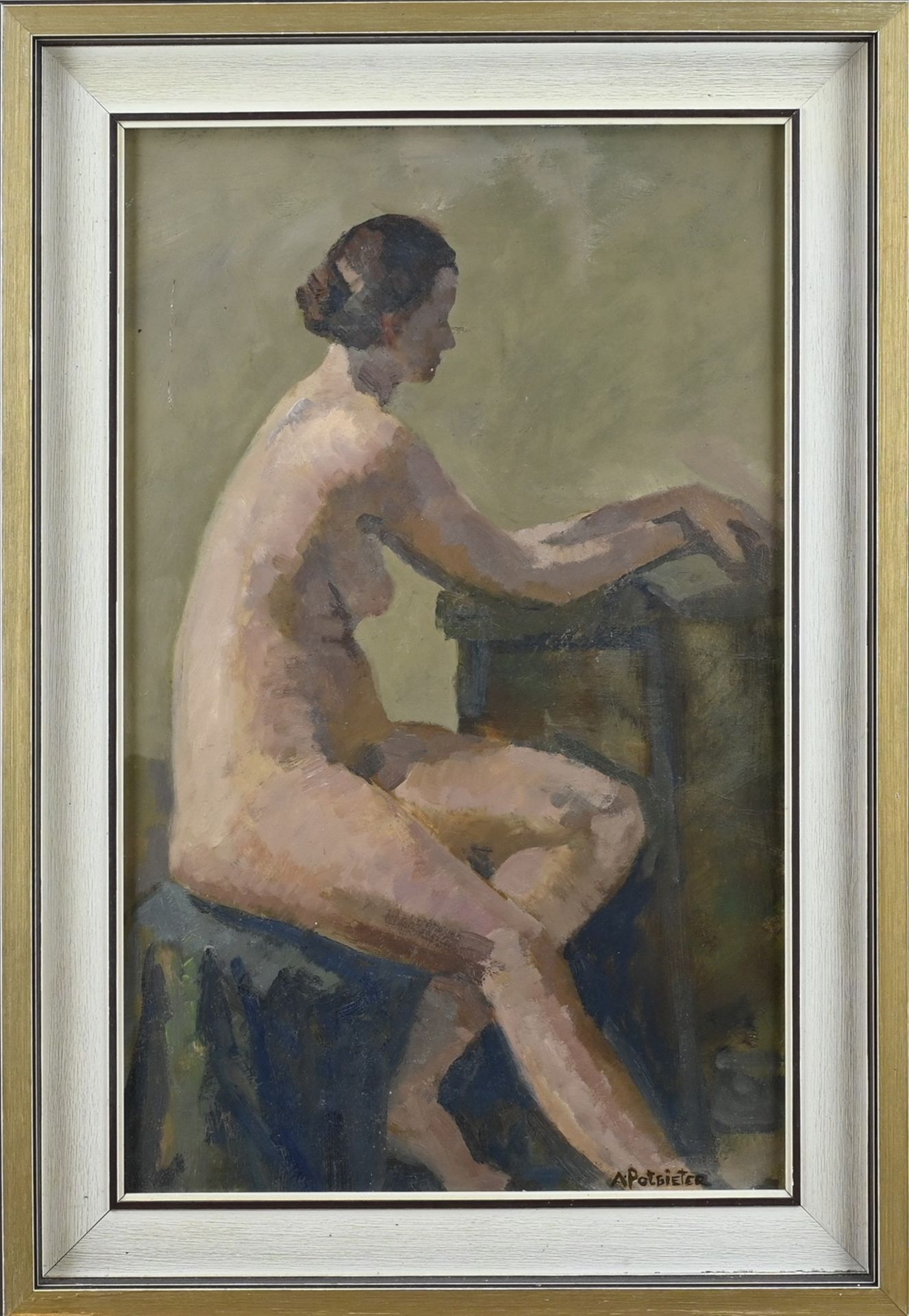 A. Potgieter, Seated Female Nude