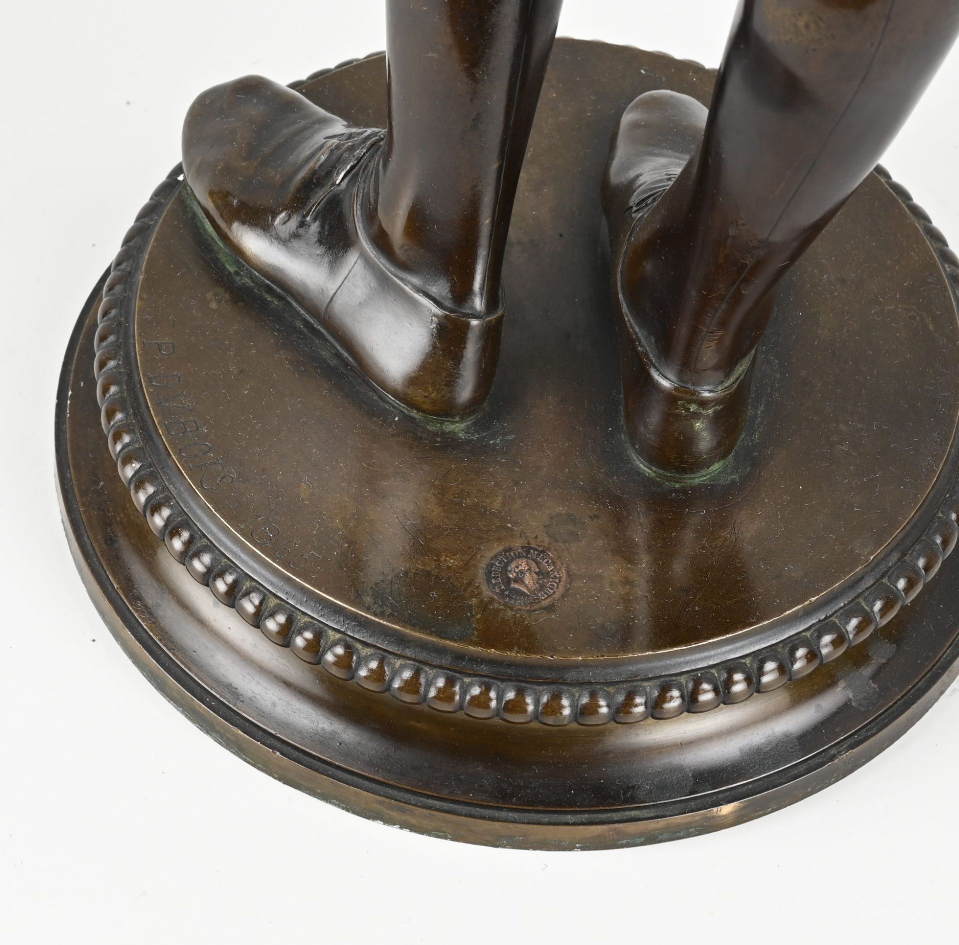 Bronze sculpture by Paul Dubois, H 77 cm. - Image 3 of 3