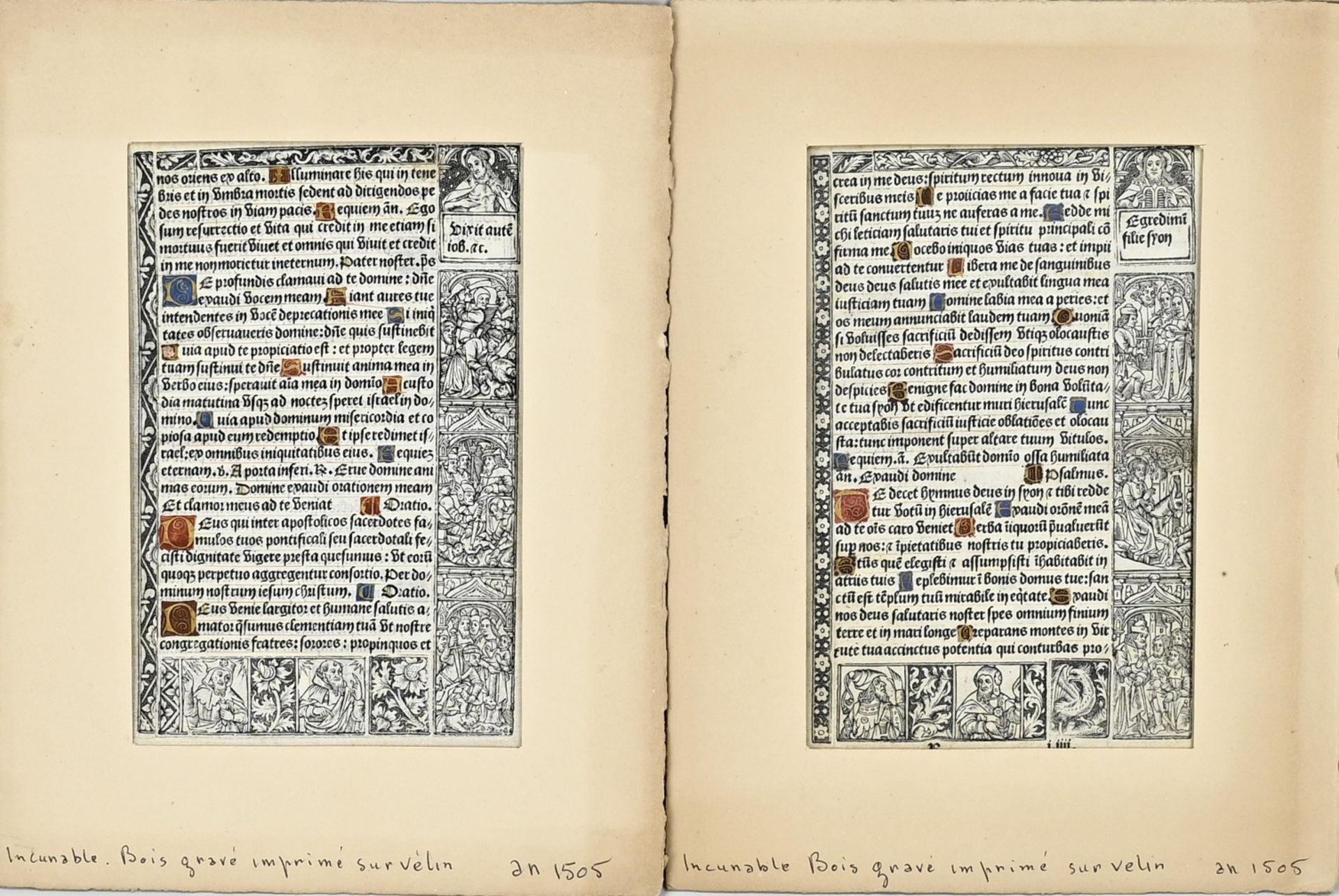 2x Rare bible pages