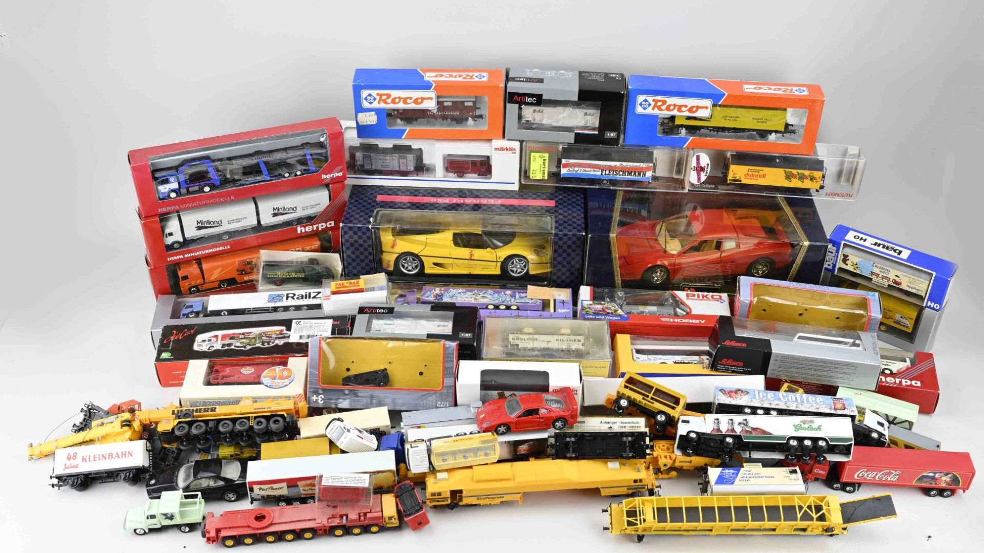 Lot of railway toys