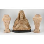 Three parts of antique terracotta