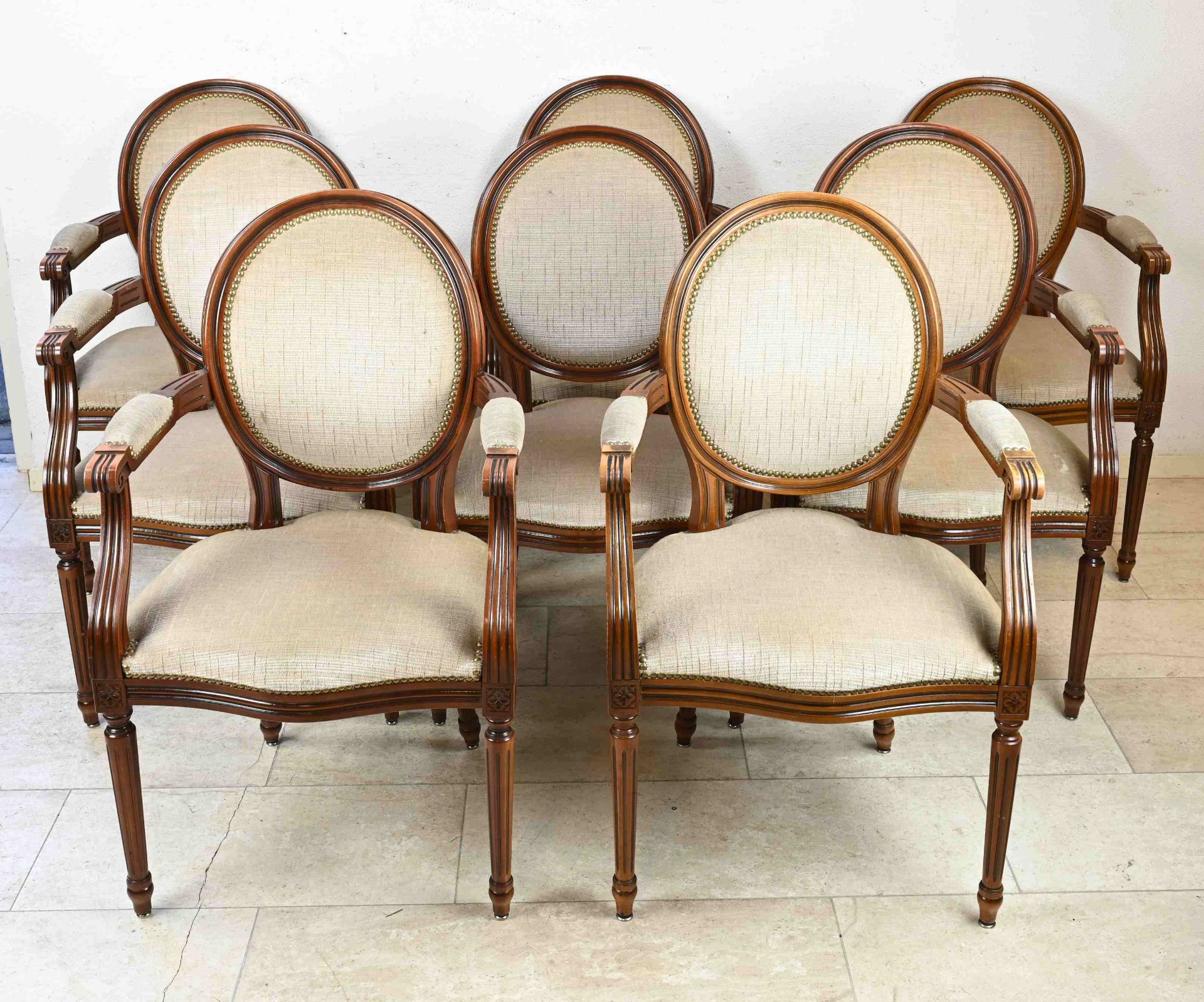 Dining table + 8 chairs (mahogany) - Bild 2 aus 2