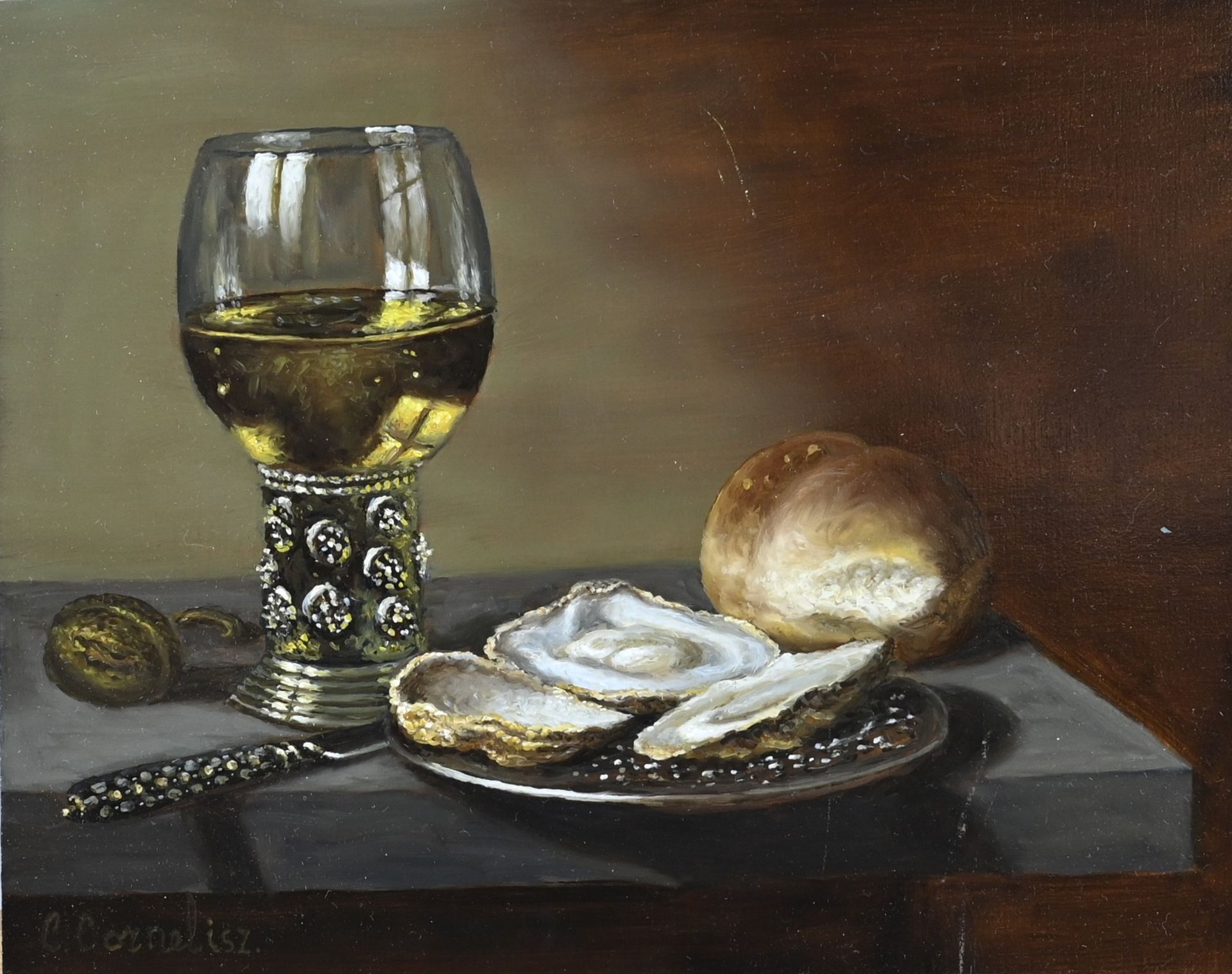 C. Cornelisz, Bread, Roemer and Oyster