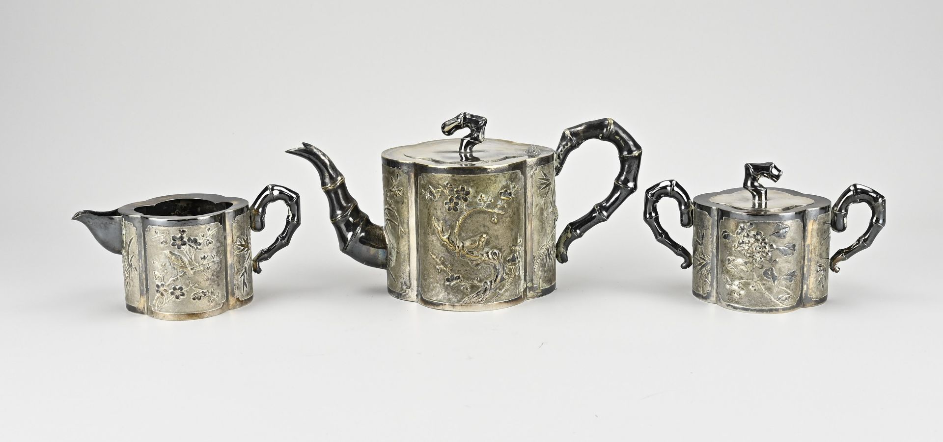 Three piece plated Chinese service, 1920