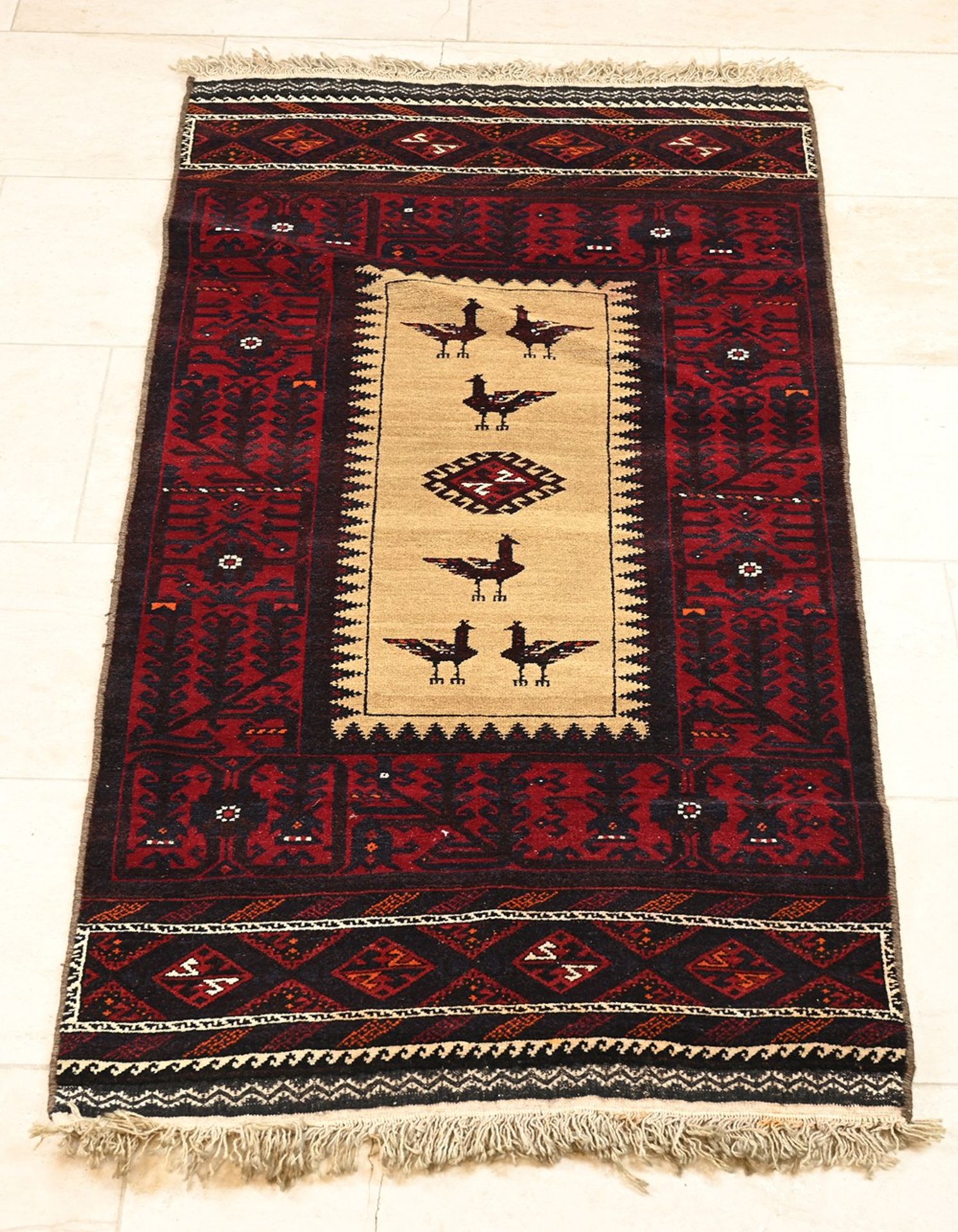 Old Persian prayer rug, 146 x 80 cm.