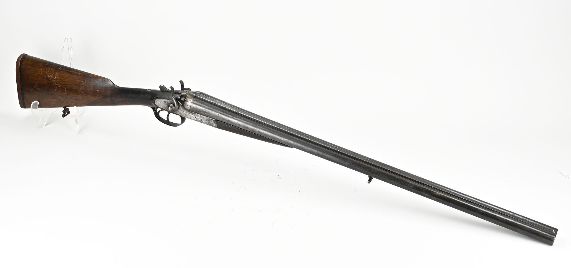 Double-barrelled shotgun, L 111 cm.