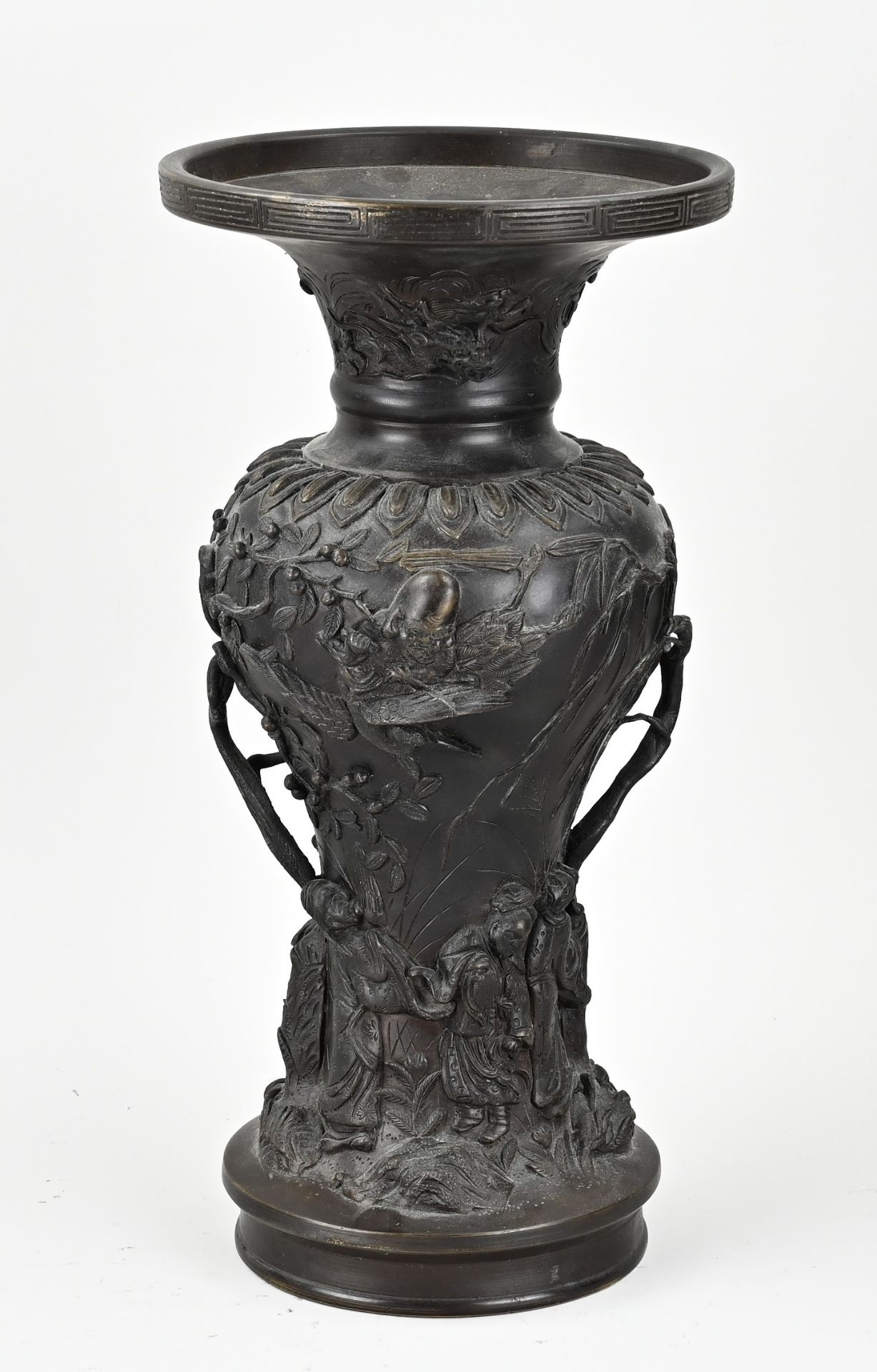 Antique bronze vase, H 37 cm.