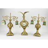 Antique French clock set, 1900