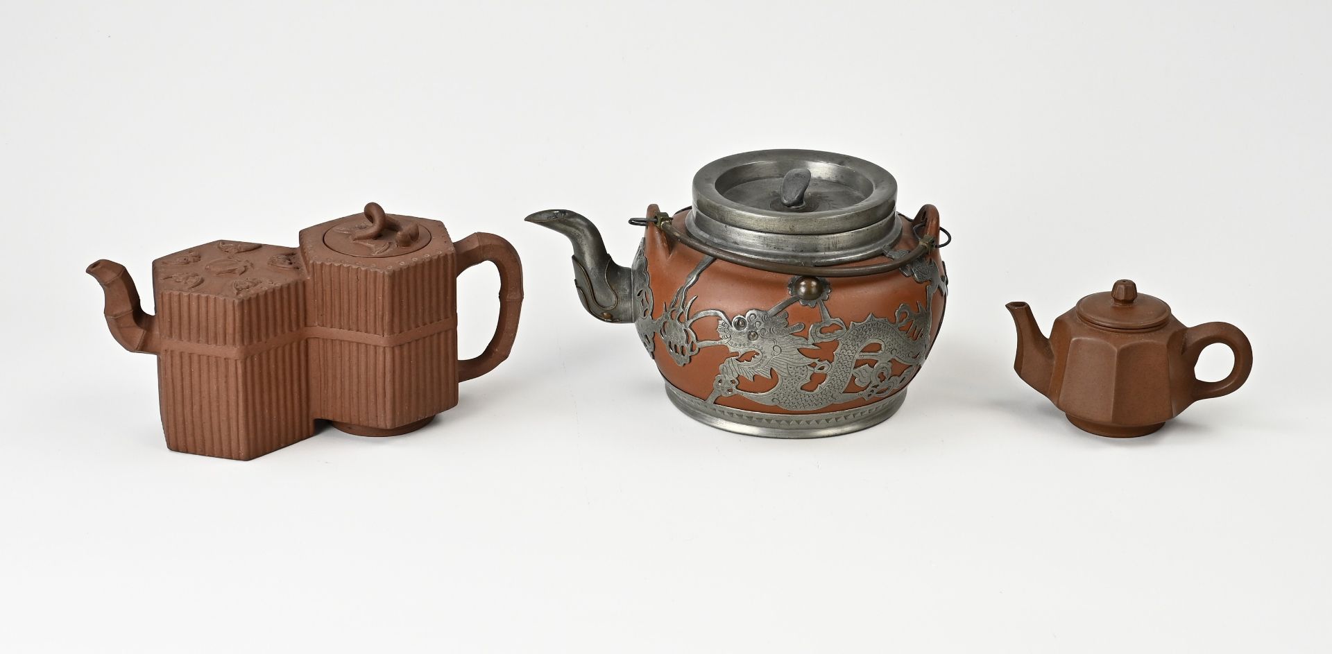 Three Chinese tea pots