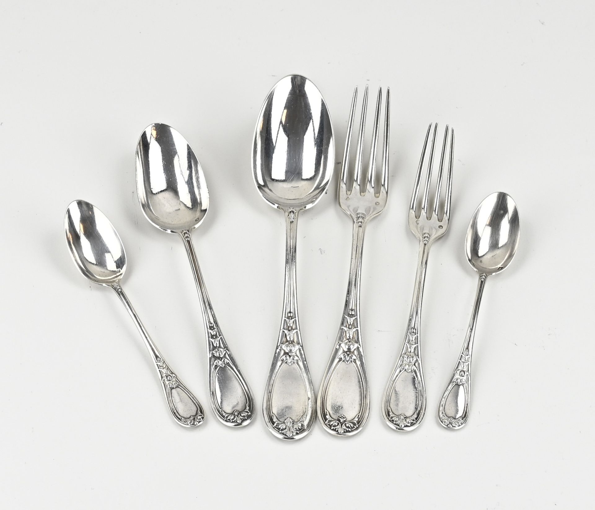 6 Silver spoons/forks