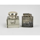 Silver inkwell with lighter