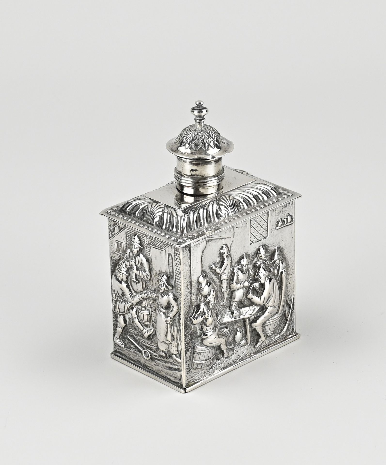 Silver tea caddy - Image 2 of 2