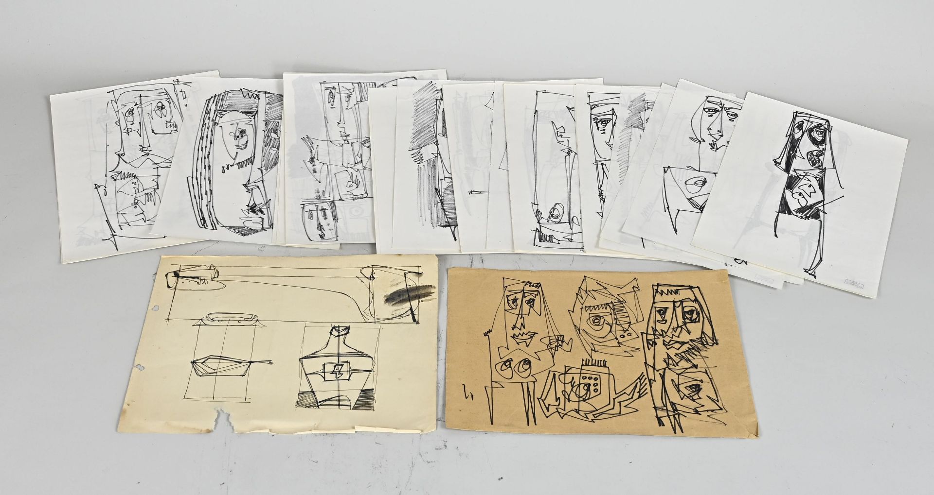 Collection of study drawings by Eef de Weerd