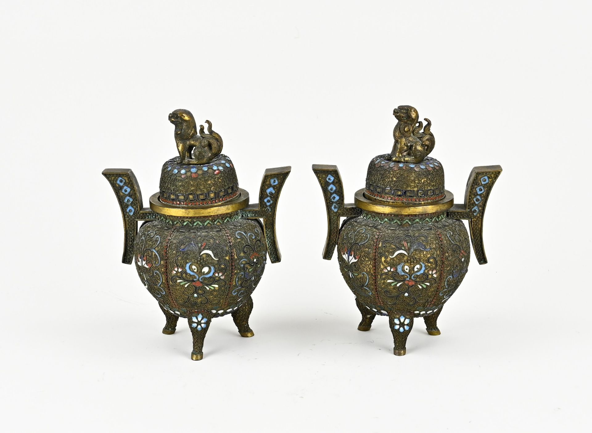 Two Chinese incense burners
