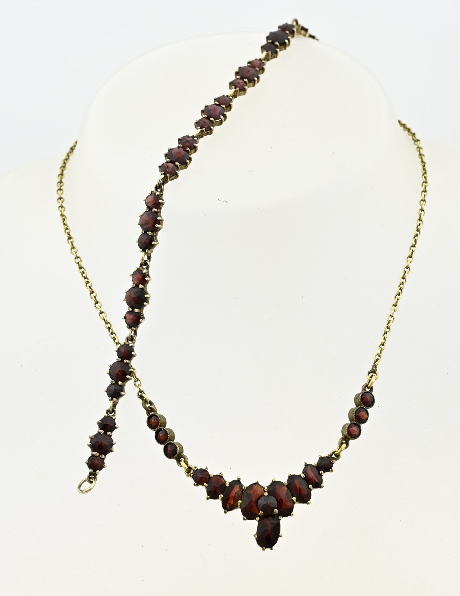 Garnet choker and bracelet