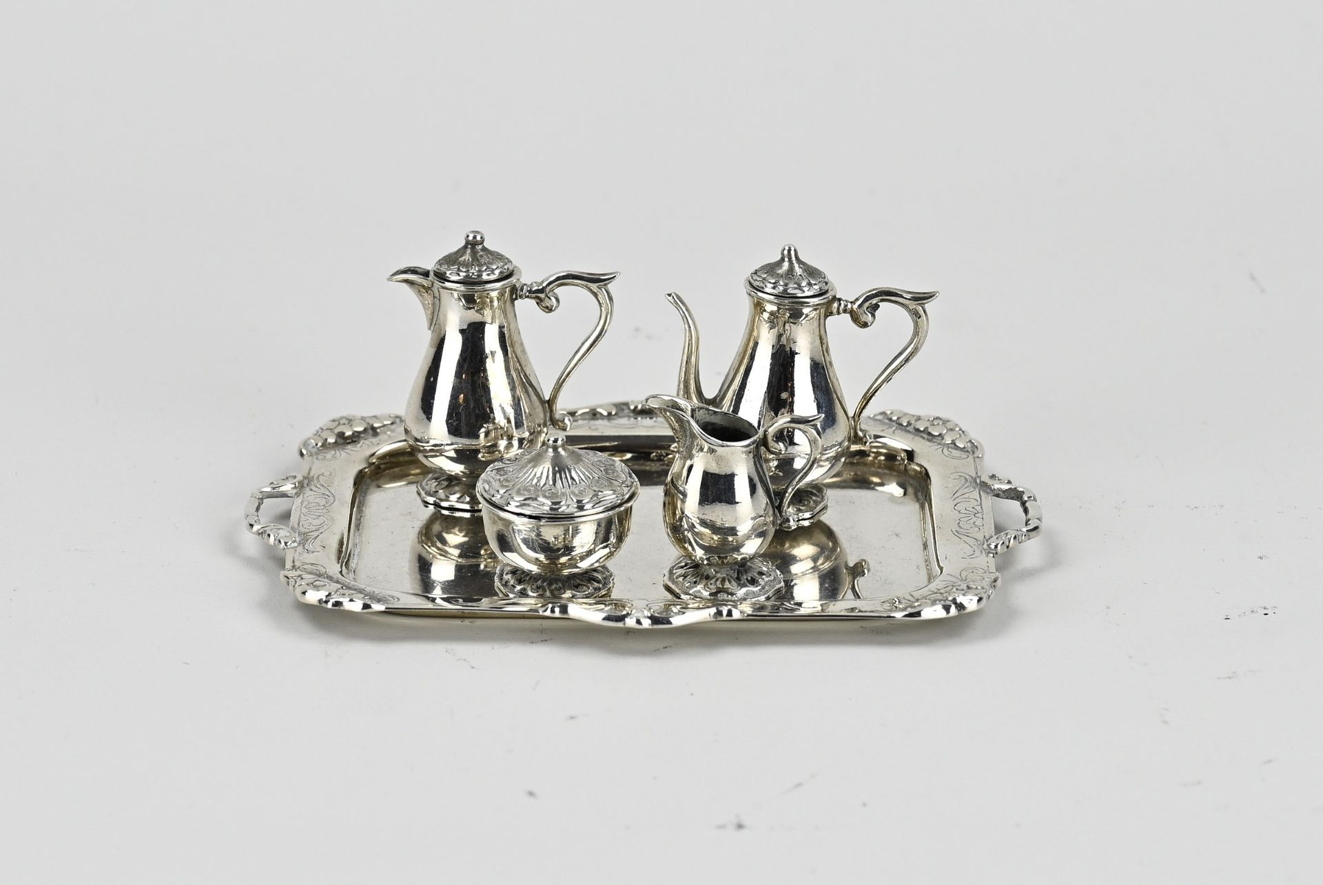 Silver miniature tea service