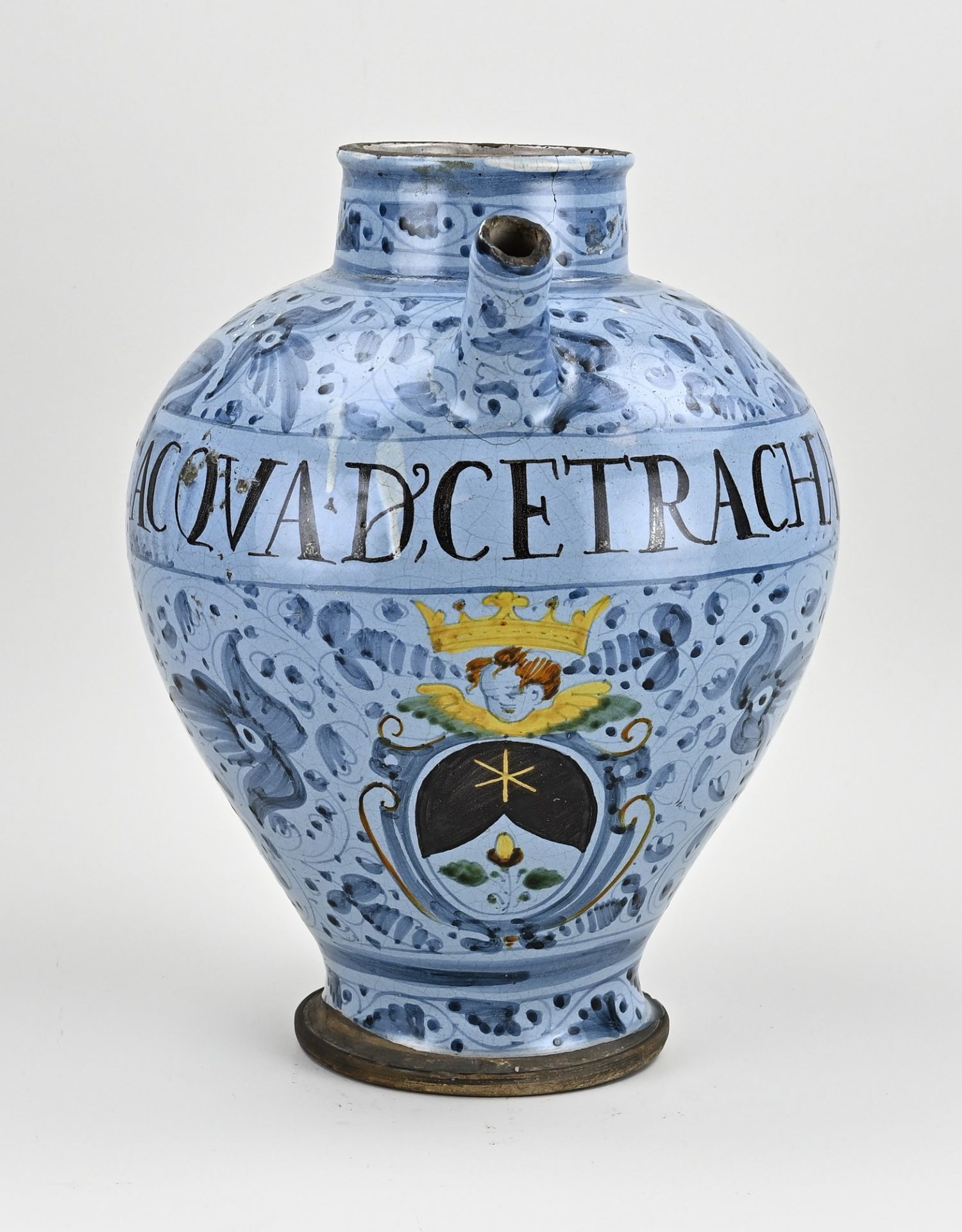 Rare Italian apothecary jug, H 32 cm. - Bild 2 aus 4