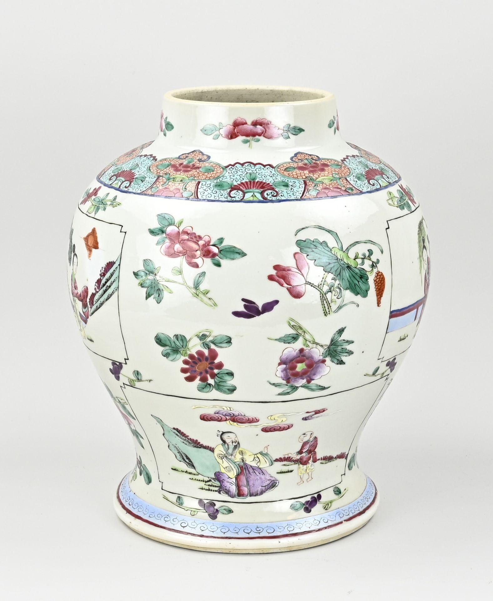 Chinese pot, H 32 cm. - Image 2 of 3