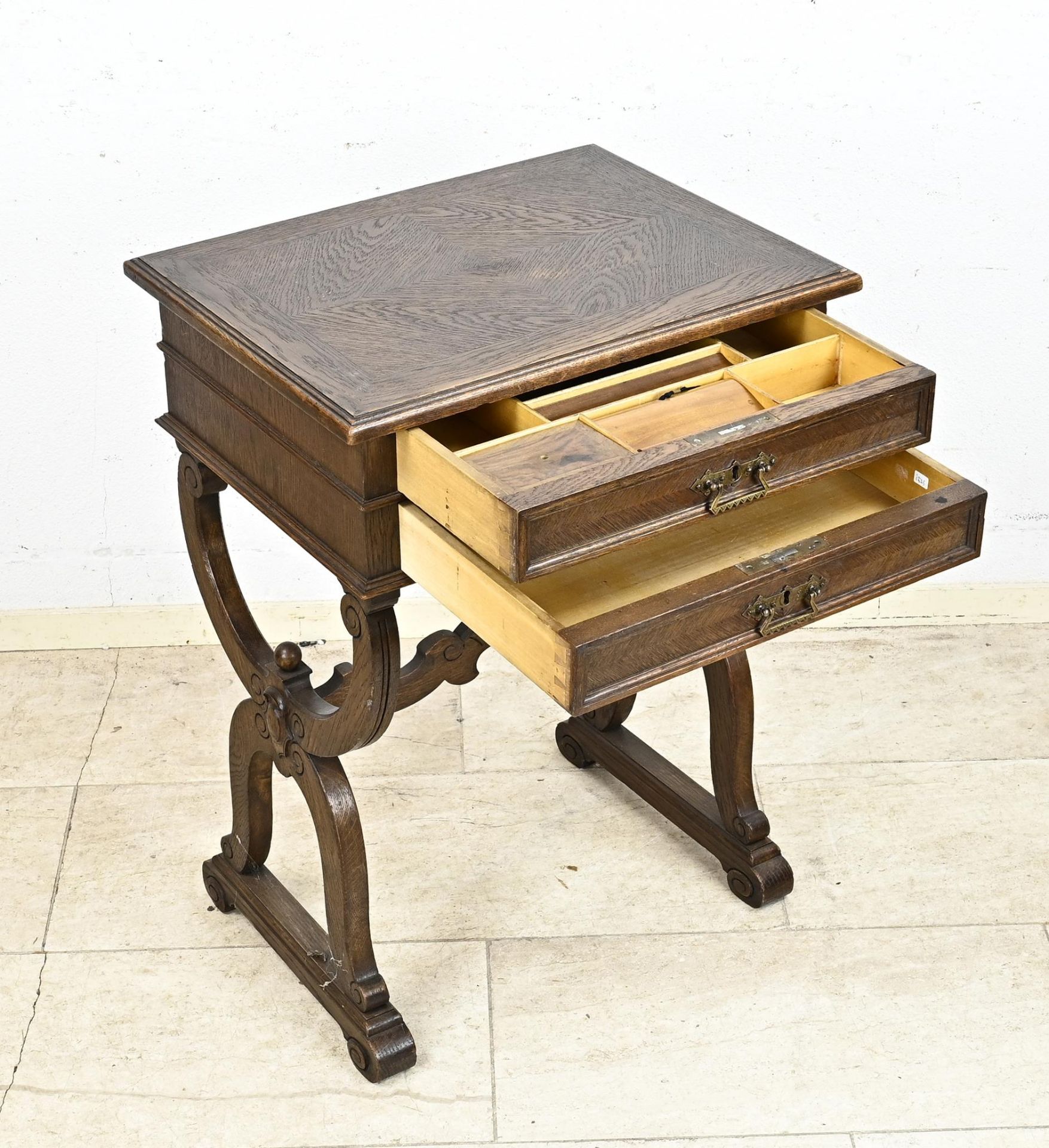 Gründerzeit sewing table, 1880 - Bild 2 aus 2