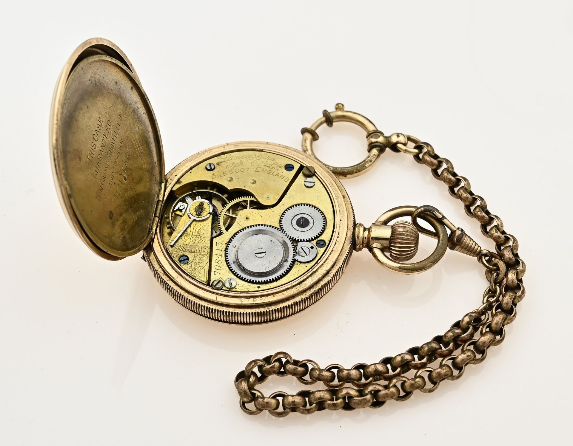 Erotic pocket watch, USA, with dome - Image 2 of 2