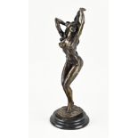 Modern bronze figure, Nude lady