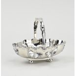 Silver bonbon basket with butterflies