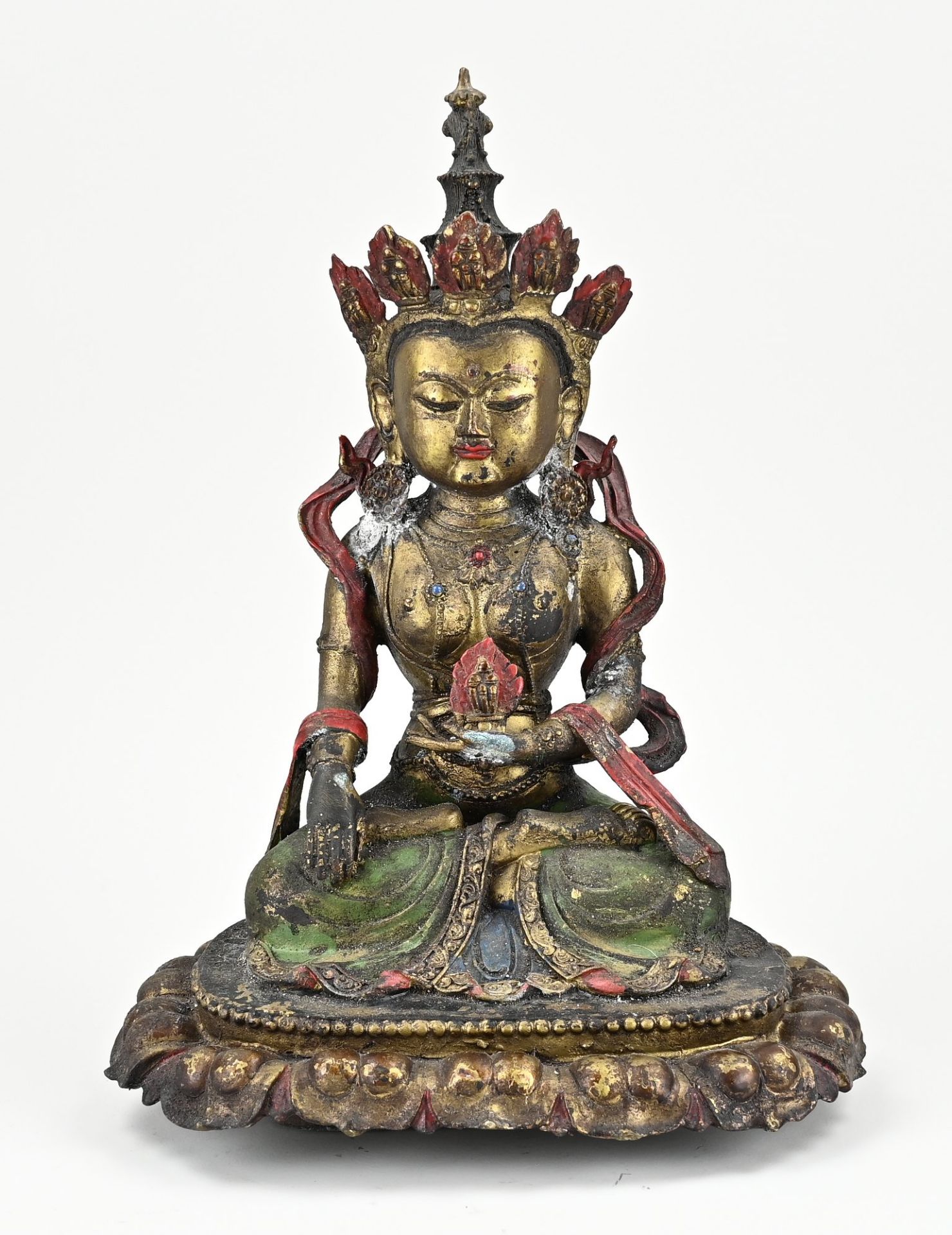 Chinese bronze Buddha, H 33 cm.