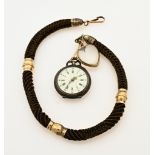 Mourning jewelry with pendant and watch