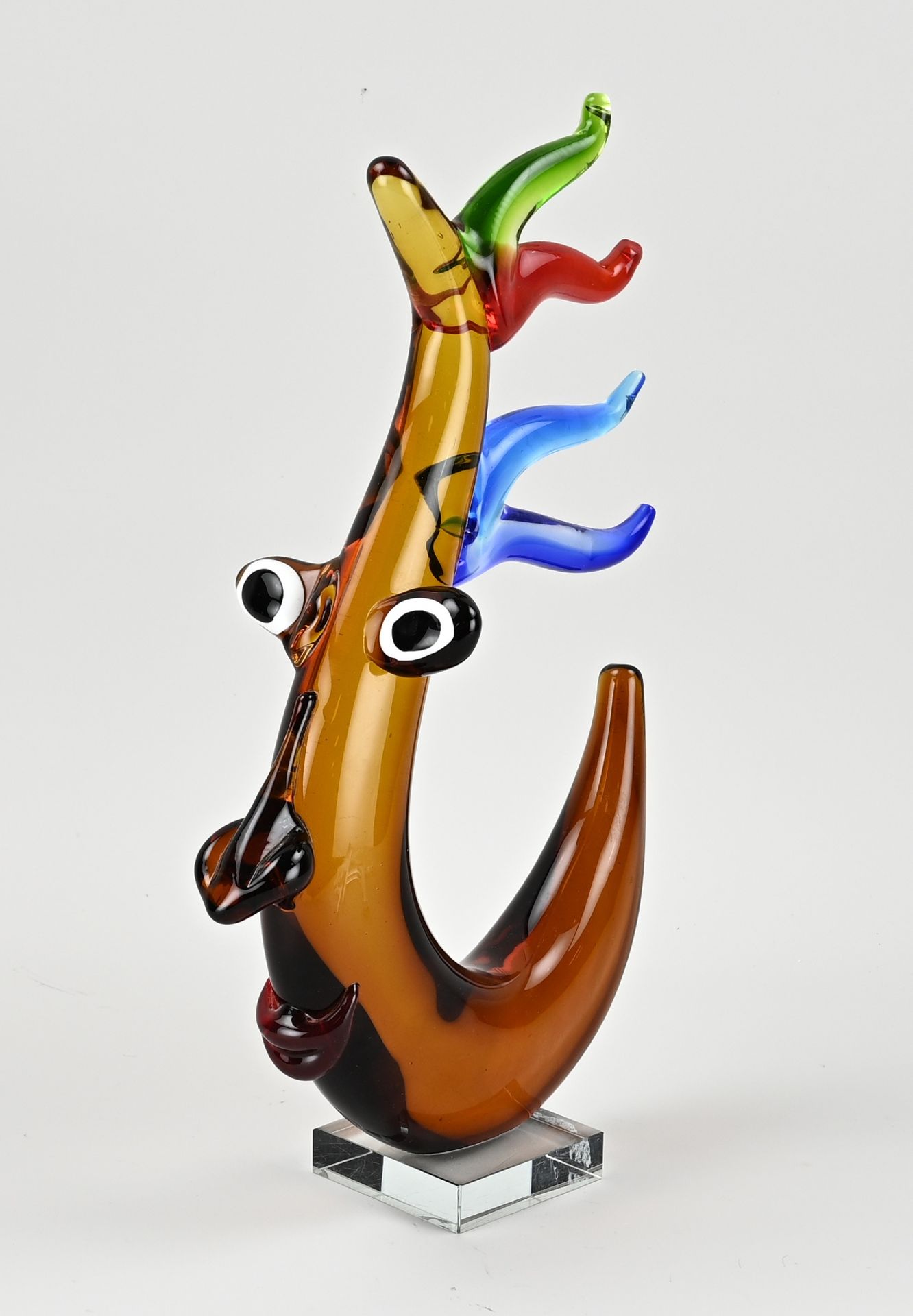 Glass sculpture, H 40 cm.