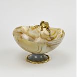 Silver plated bowl with agate, Wolfers