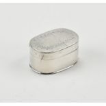 Silver box, oval