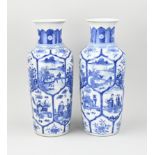 Two Chinese vases, H 36 cm.