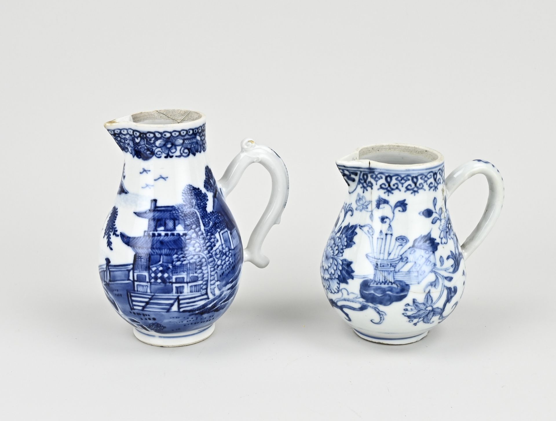 Two 18th century Chinese milk jugs