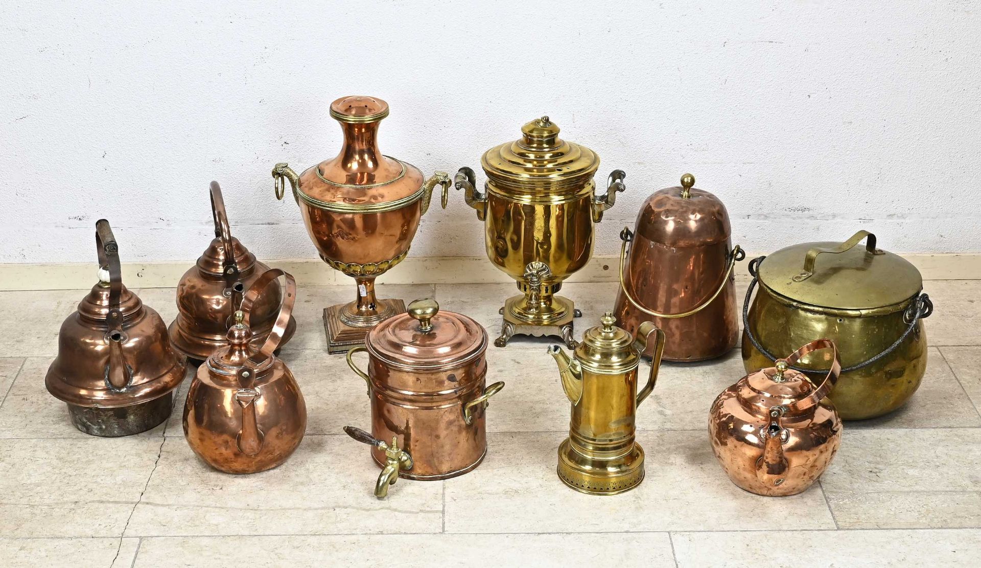 Lot kettles/samovars (10x)