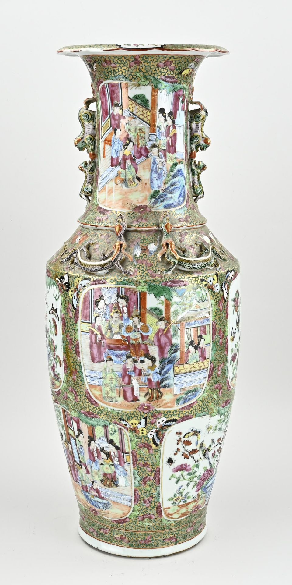 Chinese/Cantonese vase, H 63 cm. - Image 2 of 3