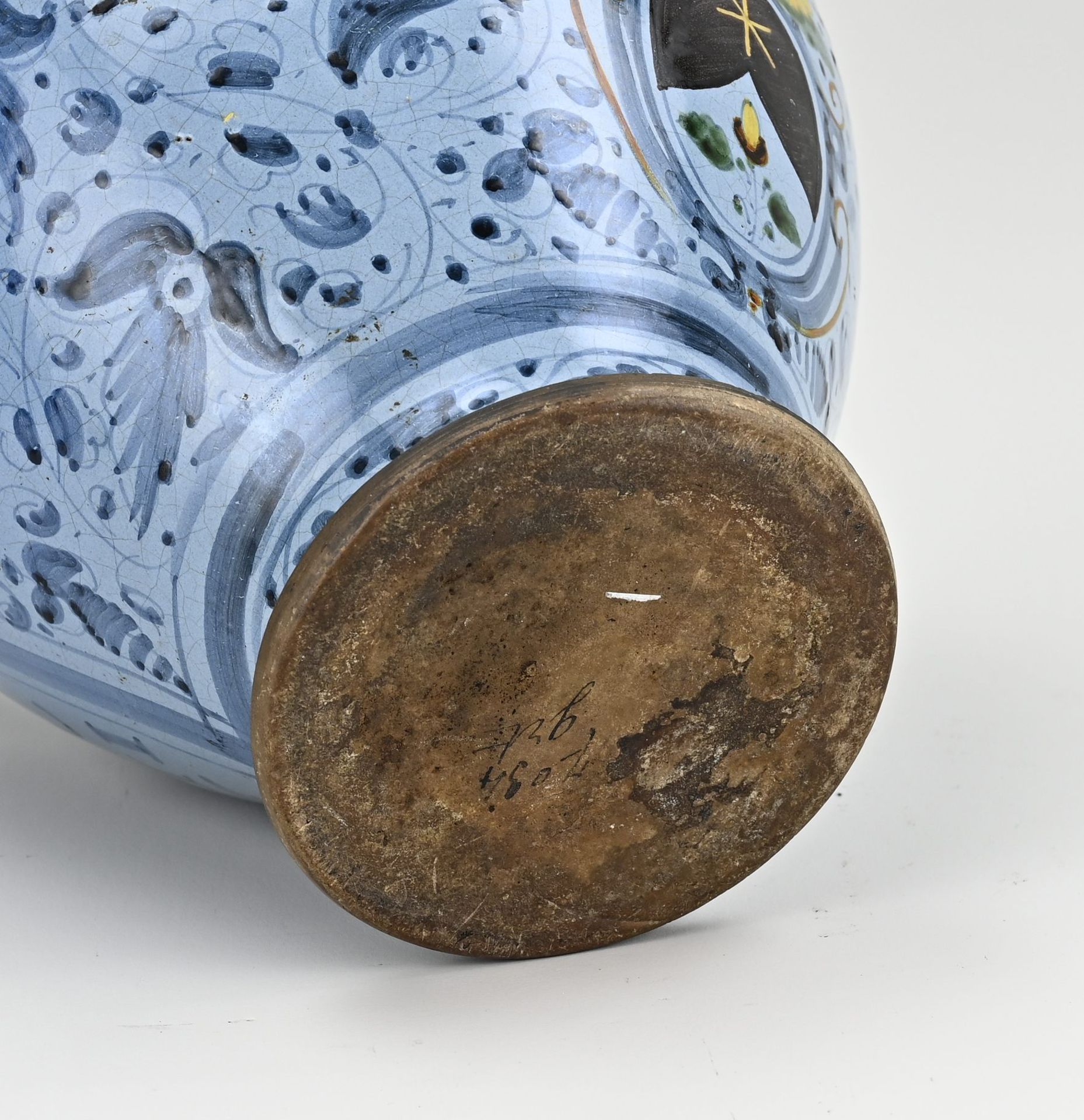 Rare Italian apothecary jug, H 32 cm. - Bild 4 aus 4