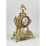 French mantel clock with plaque, 1860